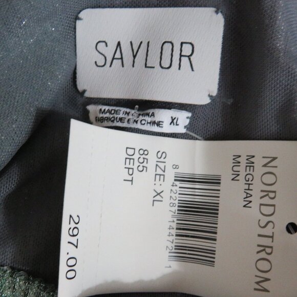 SAYLOR Size XL Meghan Dress Multi Stripe Metallic Sequin Strappy NEW - Picture 2 of 6